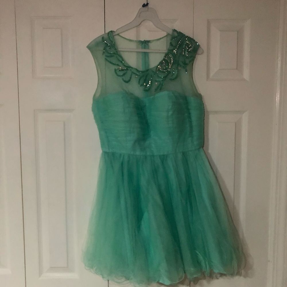Aqua party dress